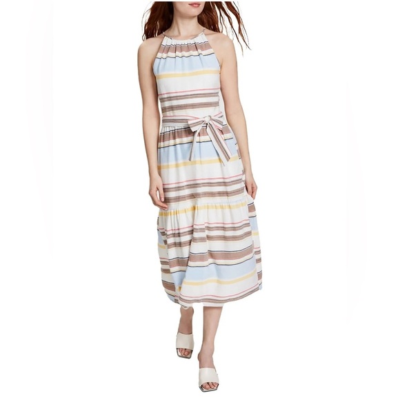 Dkny White Tie Front Halter Sundress - Picture 1 of 4